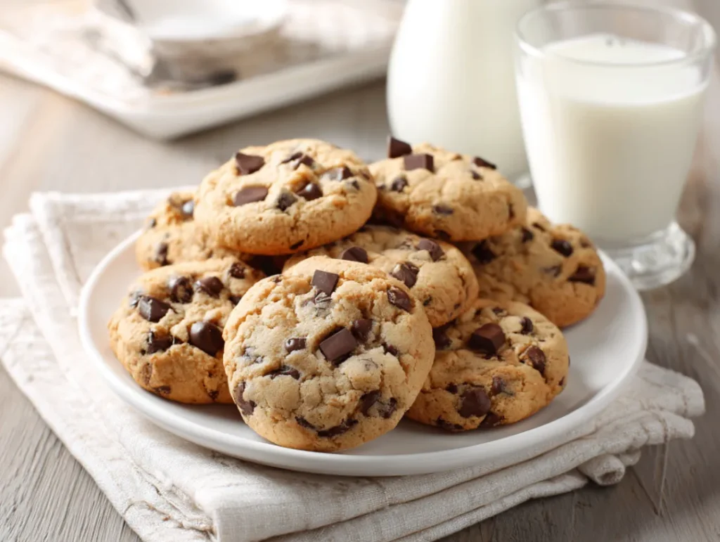 Chocolate Chip Cookies: 5 Easy Steps to Perfect 3 Finished chocolate chip cookies served and ready to enjoy