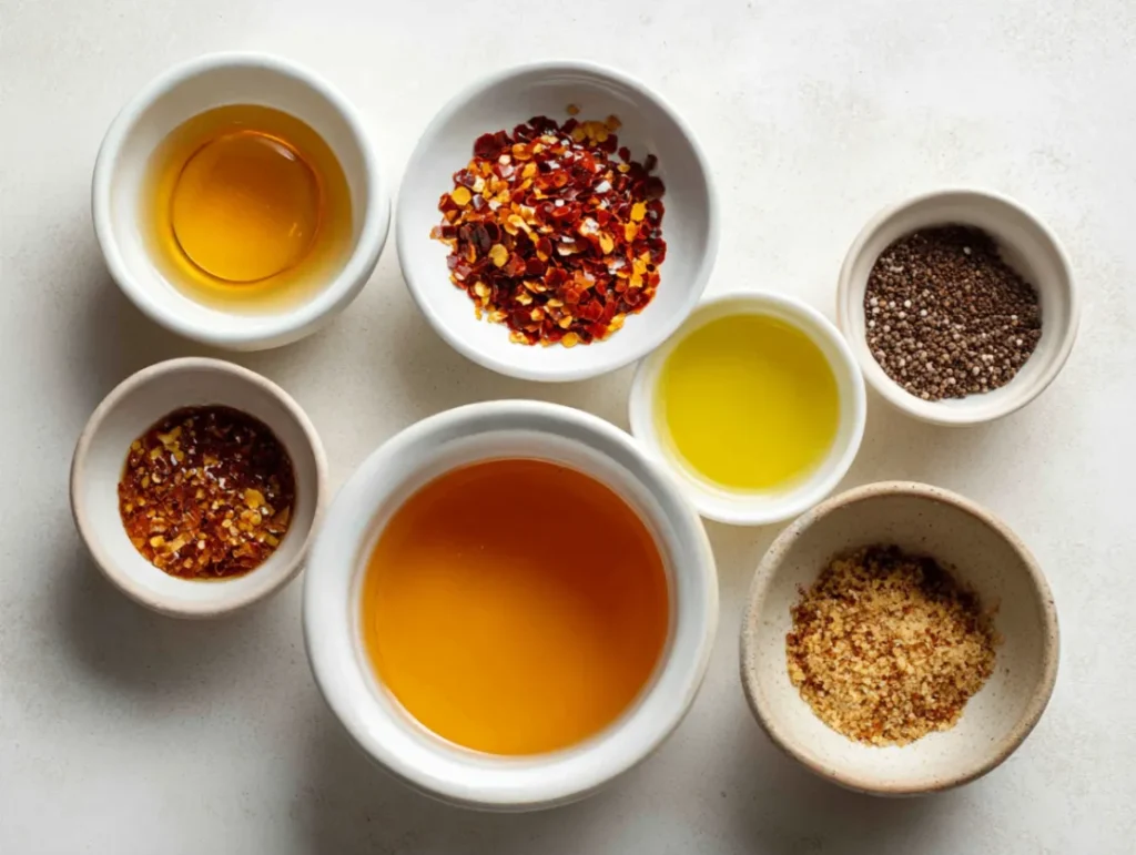 Hot Honey Recipe: Amazing 4-Ingredient Wonder 2 Ingredients for hot honey recipe laid out on kitchen counter