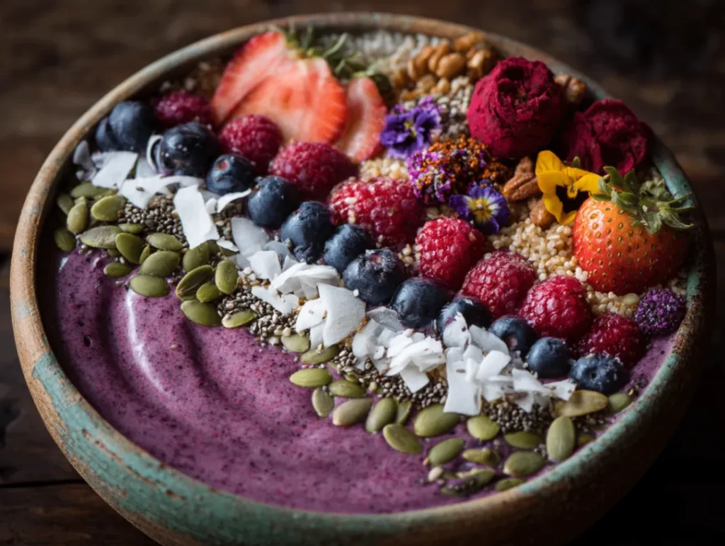 Healthy Body for Women: 7 Amazing Benefits of Smoothie Bowls 3 Finished healthy body for women smoothie bowl served and ready to enjoy