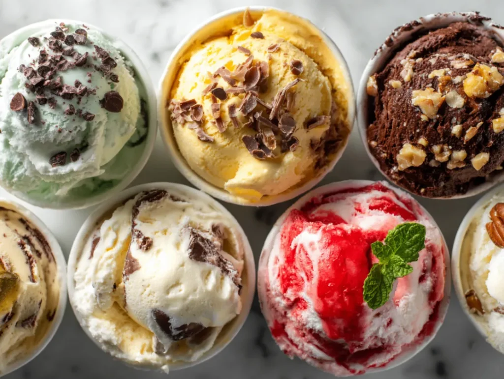 Cuisinart Ice Cream Recipes That Are Simply Amazing 1 Creamy scoops of homemade ice cream with smooth, rich texture in a chilled bowl, showing perfect consistency and natural color, with the Cuisinart ice cream maker visible in the background alongside fresh ingredients like vanilla beans, cream, and eggs.