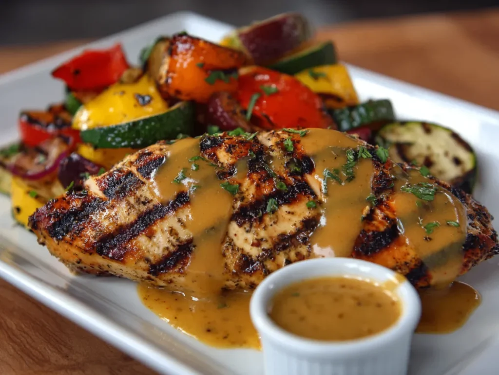 Zip Sauce: 5 Easy Ways to Transform Any Dinner 3 Finished zip sauce drizzled over grilled chicken and vegetables
