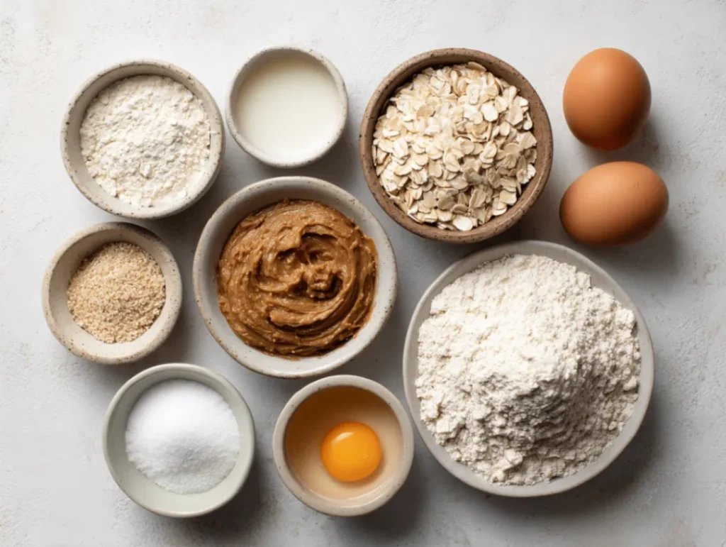 Best Protein Cookies: 4 Amazing Flavors to Try 2 Ingredients for protein cookies laid out on kitchen counter