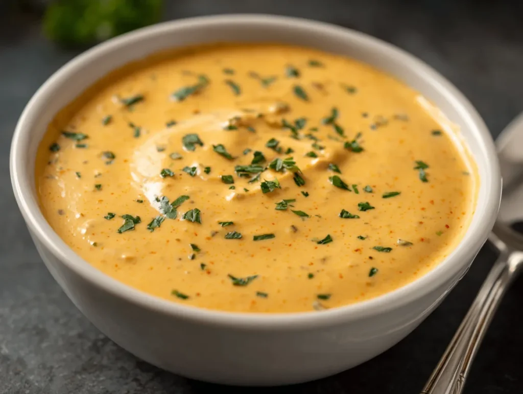 Why Yumm Sauce is Your New Kitchen Hero 1 Yumm sauce recipe - creamy homemade sauce in bowl with fresh herbs