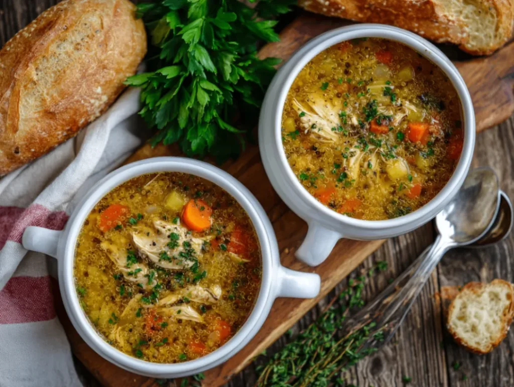 Easy Chicken Quinoa Soup: 5 Secrets for Amazing Results 3 Finished chicken quinoa soup served and ready to enjoy