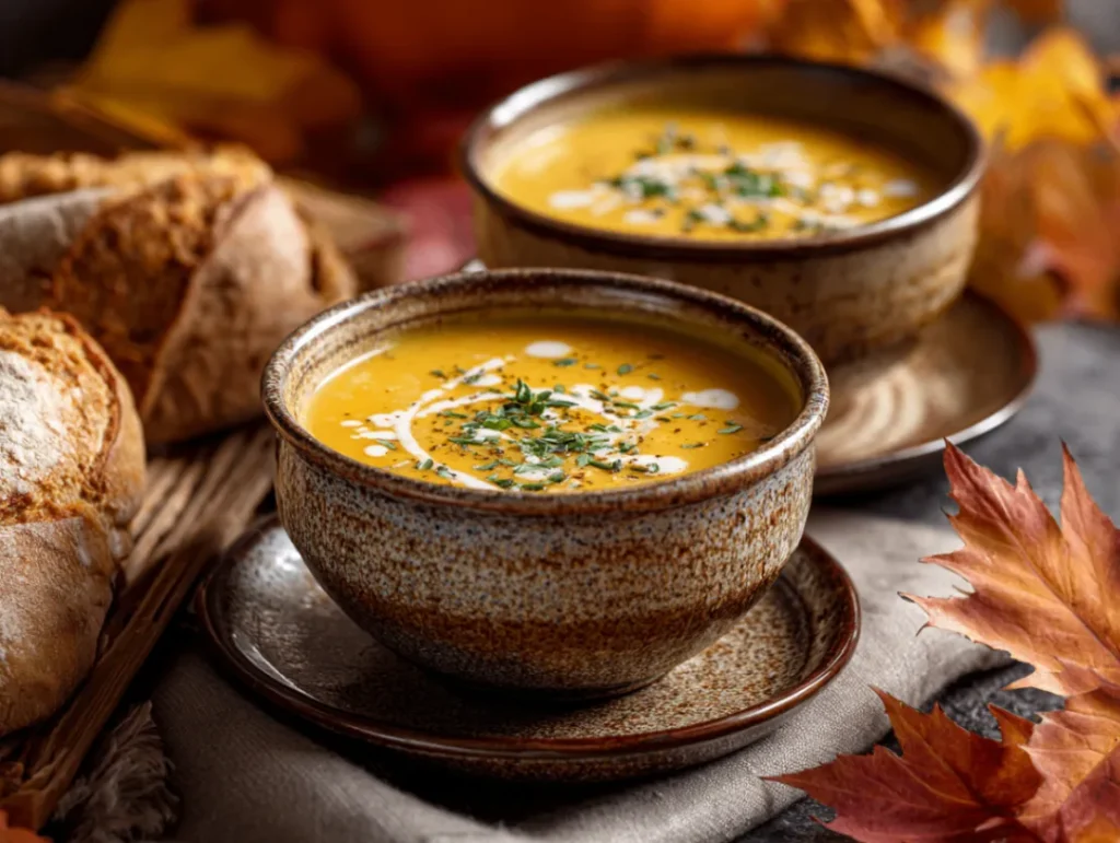Creamy Pumpkin Lentil Soup: 5 Simple Ingredients 3 Finished creamy pumpkin lentil soup served and ready to enjoy
