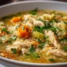 Chicken quinoa soup - homemade recipe with fresh ingredients